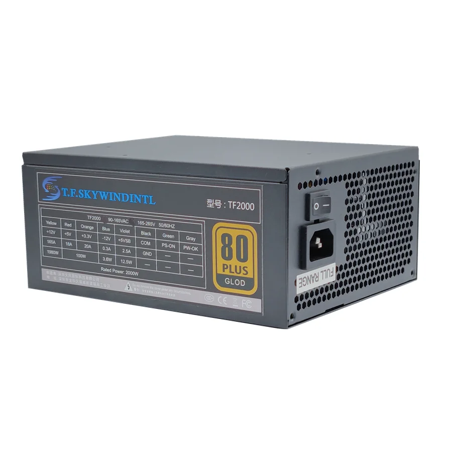 2000w power supply mining 2000W PSU Full Modular PC Power Source 90V264V Mute 2000W PSU ATX