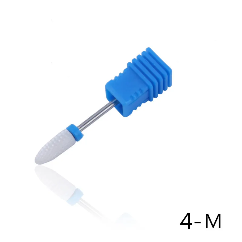 Ceramic Nail Drill Bits Manicure Machine Accessories Milling Cutter Rotary Burr Electric Nail Files Grinding Head Nail Art Tools - Цвет: 4-M