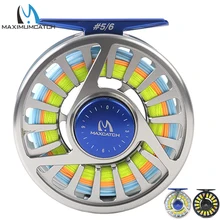 Maximumcatch 5/6WT Летающая катушка с леской, предварительно намотанная рыболовная леска WF5F с подложкой для ловли нахлыстом, комбо