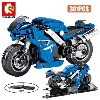 

SEMBO Creator MOC Motorbike Model Building Blocks City Technic Motorcycle Car Motor Bricks Educational Gifts Toy for Children