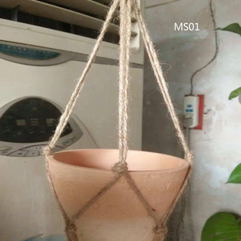 Handmade Macrame Plant Hanger Garden Flower Pot Holder Legs Hanging Rope Baskets