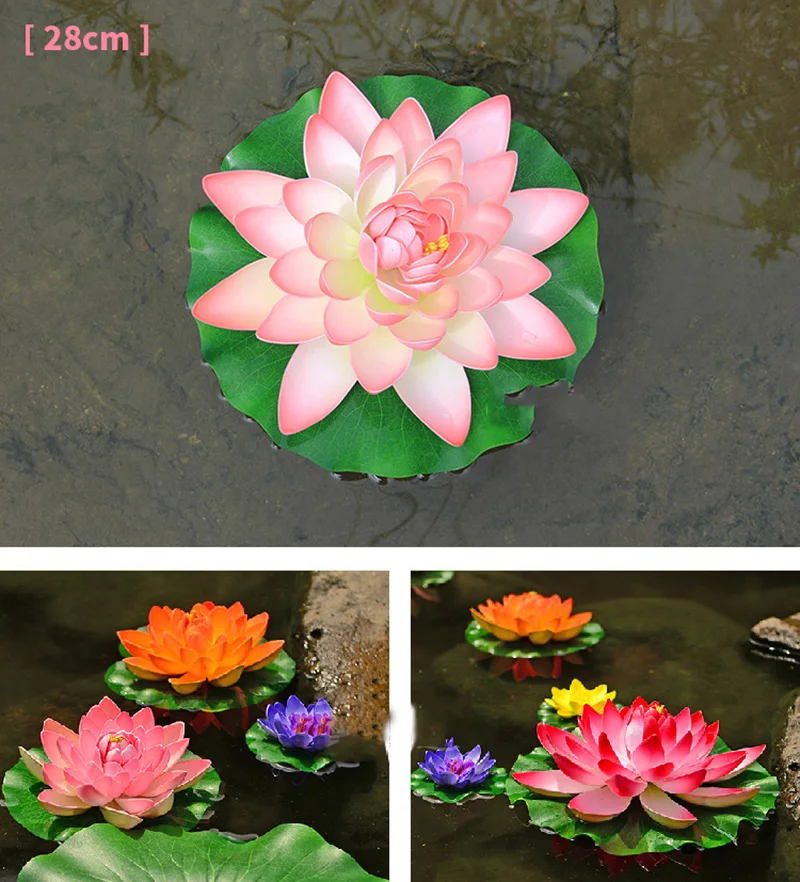 CHENCHENG 1 шт. искусственный Лотос водяная Лилия плавающий цветок Пруд Танк растение орнамент домашний сад украшение пруда