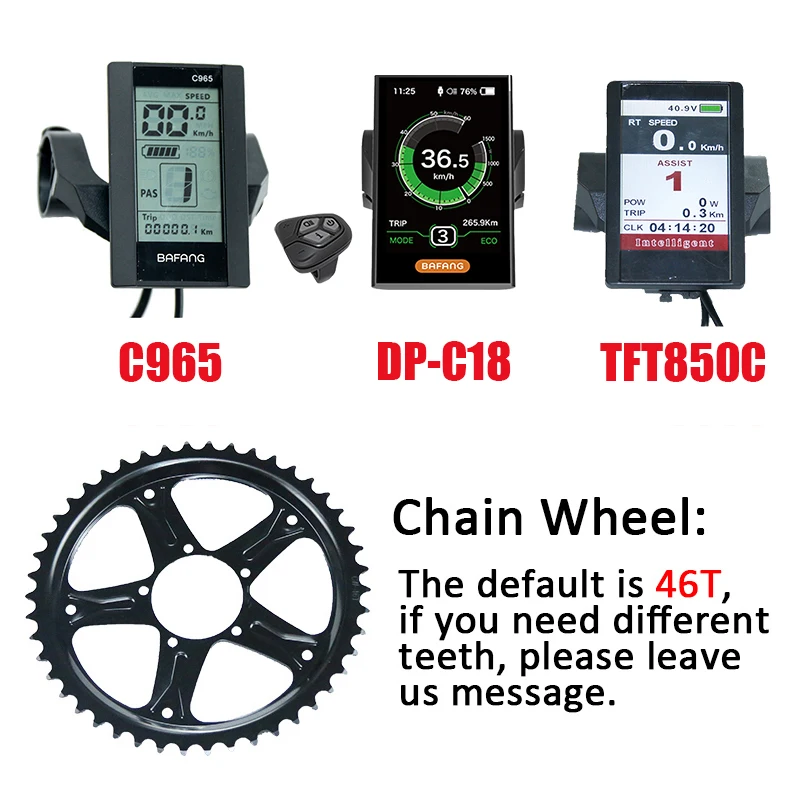 8fun, фара для электровелосипеда в Conversion Kit 36V 350W Bafang середине приводной двигатель с Батарея е-байка 36В 15.6ah электрический велосипед комплект BBS01 BBS01B набор инструментов двигателя