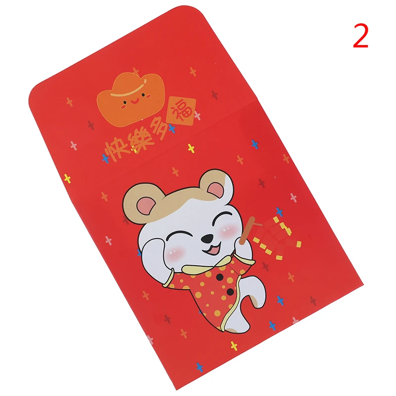 9x9cm 10pcs 10 шт/6 шт китайский год красный конверт для денег год крысы пакет сумки - Цвет: 9x9cm 10pcs