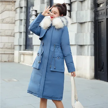 

-20 Degree Winter Jacket Women Parkas Overcoat Big Fur Collar Hooded Thick Warm Korean Style Female Jacket Snow Coat Windbreaker