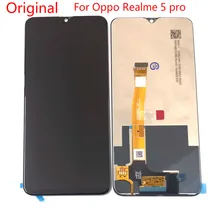 Original 6.3For Oppo Realme 5 pro LCD Screen Display+Touch Screen Digitizer Assembly Replacement real me 5pro Parts jumper original transmitter t16 pro parts fit for replacement t16 v2 accessories hall sensor gimbals lcd screen jp4 in 1 module