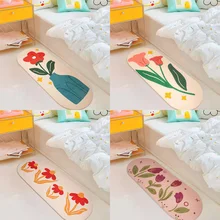

Ins Living Room Carpet Smiley Flower Rug Bathroom Non-slip Absorbent Floor Mat Home Decor Entrance Doormat Cute Kids Play Rugs