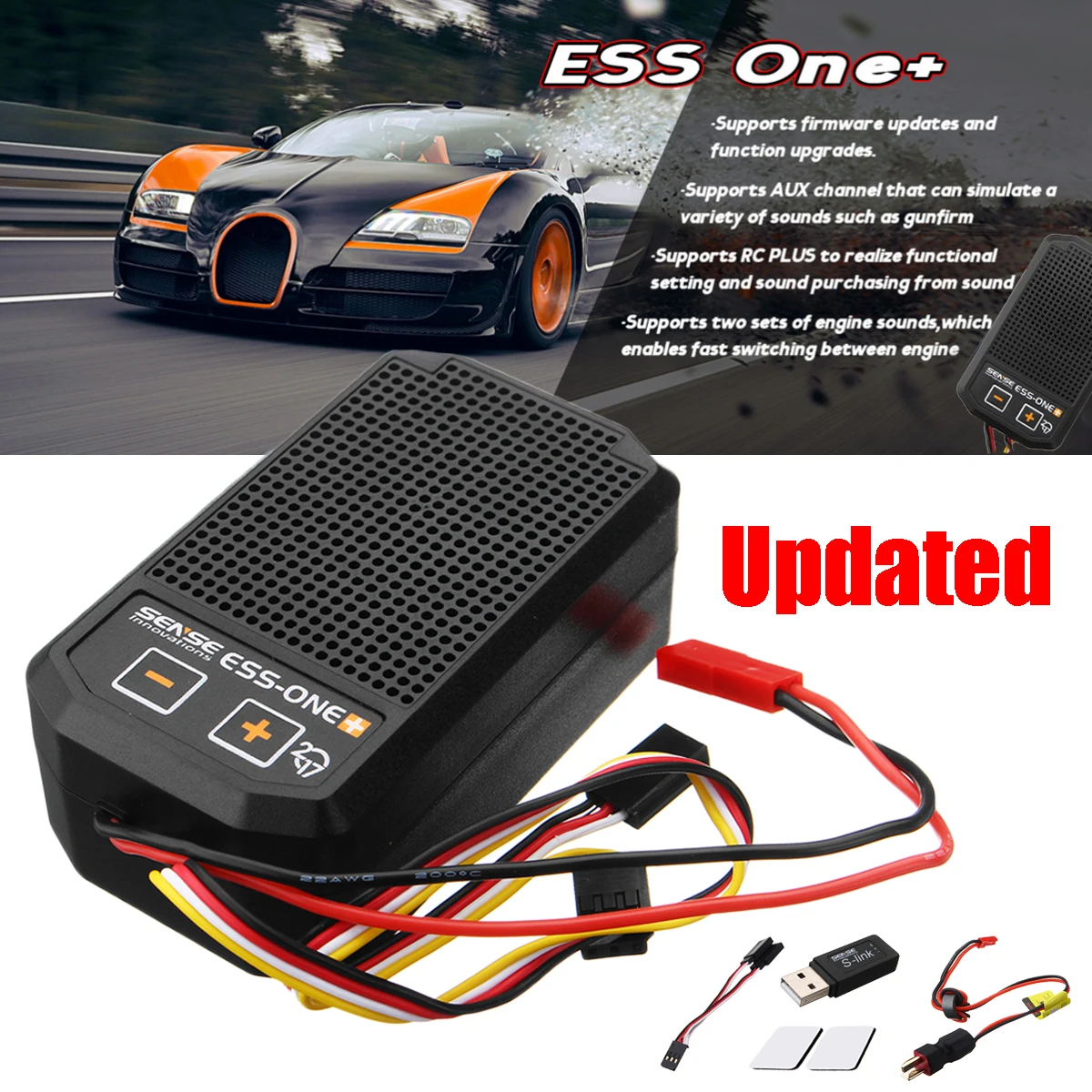 

Hot Sense Innovations One Plus 2017 Real Engine Sound Simulator Kit RC Car Parts Advanced DNS/DCR Overload Protected Intelligent