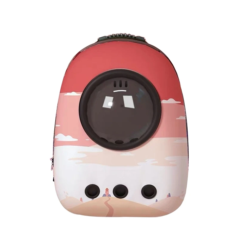 

Cute Cartoon Print Lightweight Transparent Bubble Window Pet Carrier Backpack