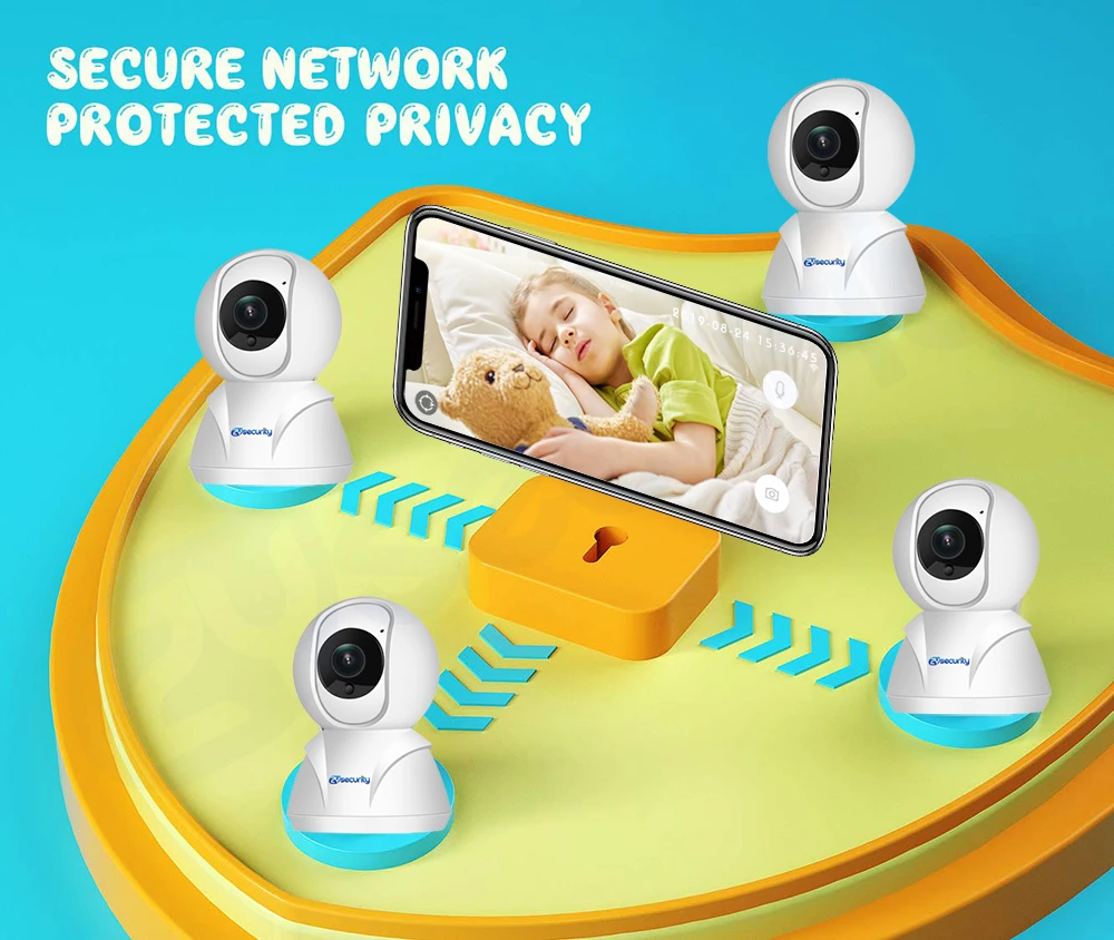 Zyбезопасности 1080p Домашняя безопасность PTZ IP камера Беспроводной Детский Монитор умный Авто отслеживание человека CCTV камера