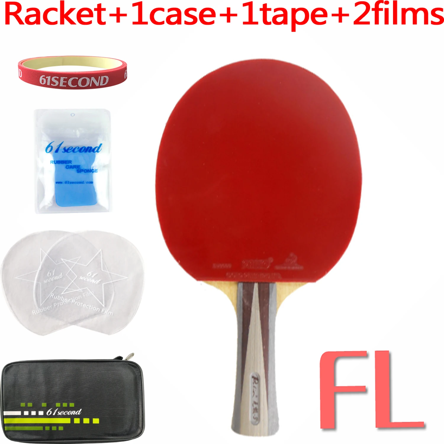 FL with F 1 case Palio Infinite-3 лезвия с 2x Palio CJ8000(H36-38) резинки для настольного тенниса ракетки Shakehand длинной ручкой FL - Цвет: FL with F 1 case