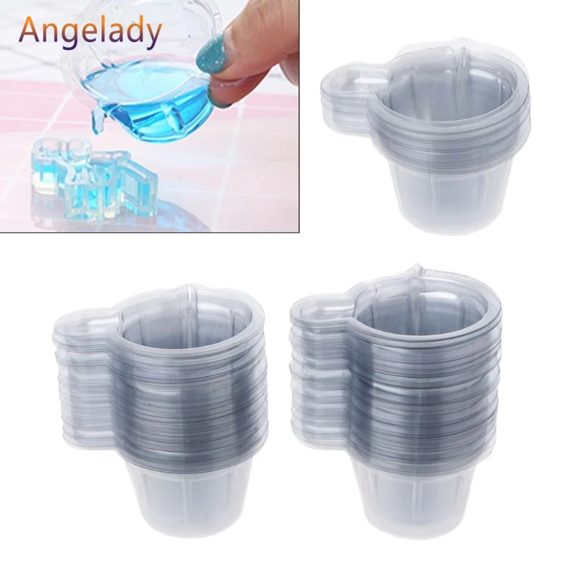 Bicchieri Di Plastica Per Miscelazione Resina Epossidica - 100 Pezzi Da 40ml, Con Beccuccio - Foto 2