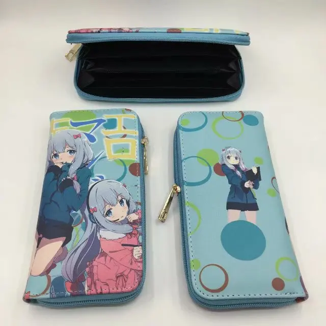 Kawaii клатч для девочки, кошелек, милый женский длинный Футляр для карт, кошелек, кожаные кошельки