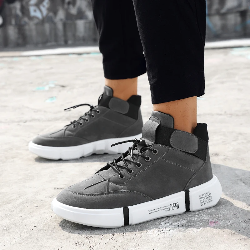 

Easy Shoelace Skateboarding Shoes Encapsulated Shoes Mens High Top Trend Outdoor All Star Men Sneakers Men Zapatos De Hombre