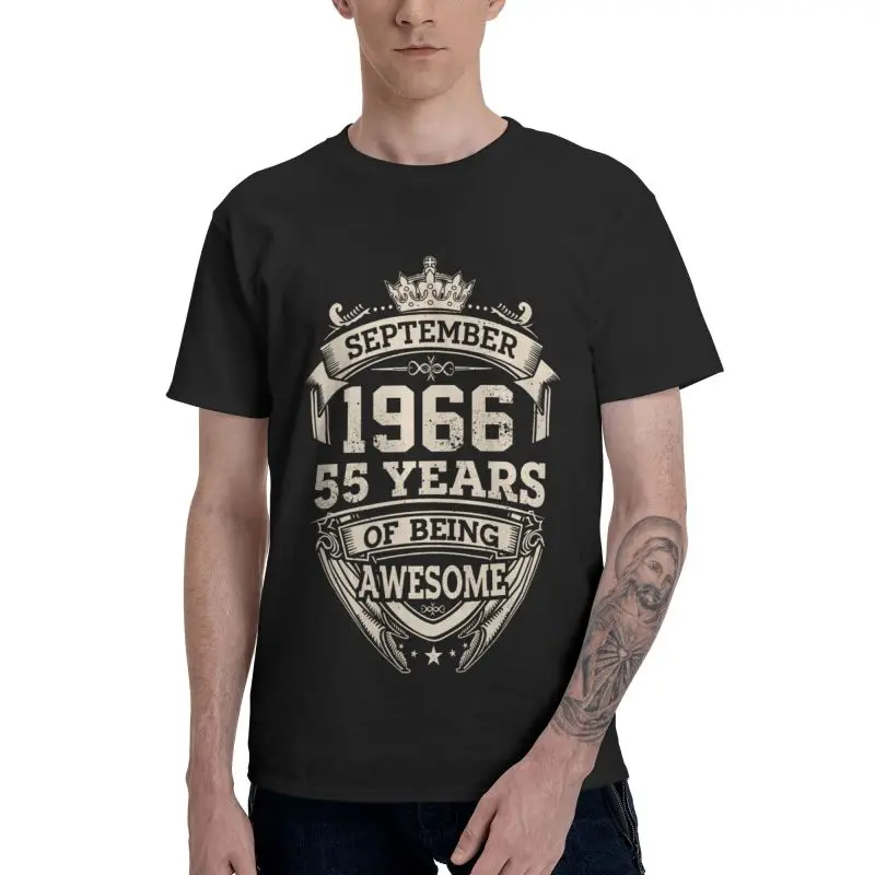 Футболка мужская из 1966 хлопка с принтом короли рождаются в сентябре 100% | Мужская