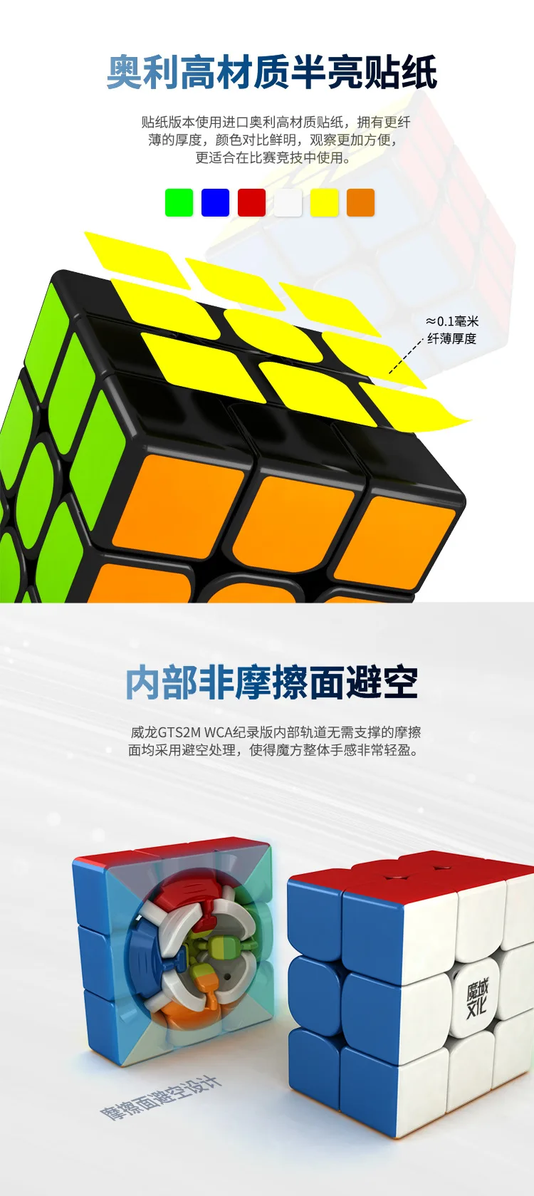Новейший MoYu WeiLong GTS2M 3x3x3 WCA записывающая версия волшебный куб WeiLong GTS2M Магнитный куб соревнования Stickerless