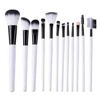 

Pro Makeup Brushes Kit 12pcs Travel Eyes Face Beauty Cosmetic Pen with Leather Bag Excellent Craftsmanship Well Durability