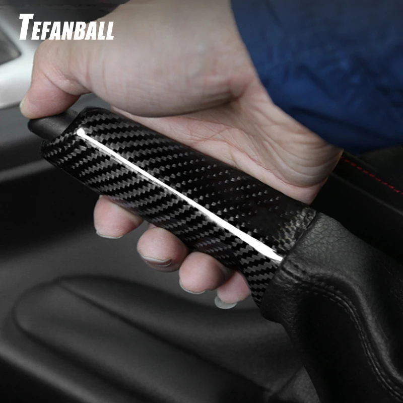 

For Bmw E46 E90 E92 E60 E39 F30 F34 F10 F20 Carbon Fiber Car Handbrake Grips Cover Auto Interior Pull Rod Car Modified New