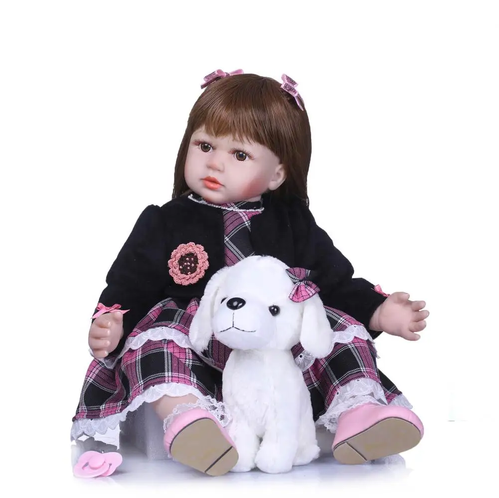 

RCtown Simulation Doll Handmade Silicone Girl Lifelike Realistic Play House Toy Child Comfort Helper