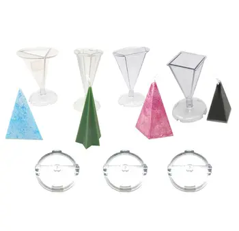 

Set of 4 Plastic Candle Molds with 3 Candle Wick Clips for DIY Candle Making kit Dropship