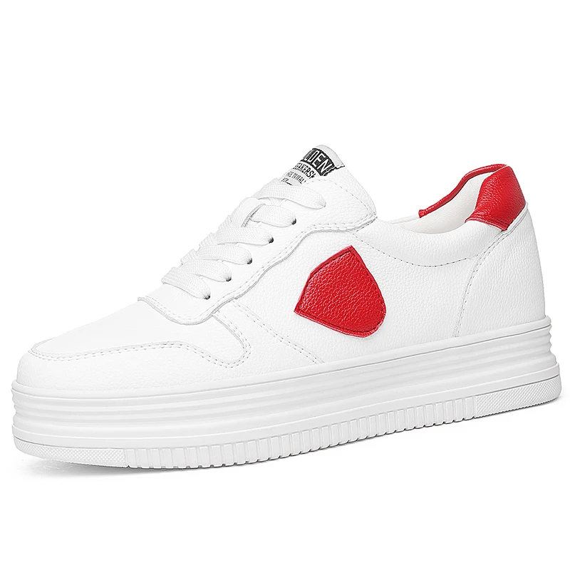 

Women's Vulcanize Sneakers Shoes Spring New Designer White Platform Lace-up Casual Female Shoes Woman EA0015