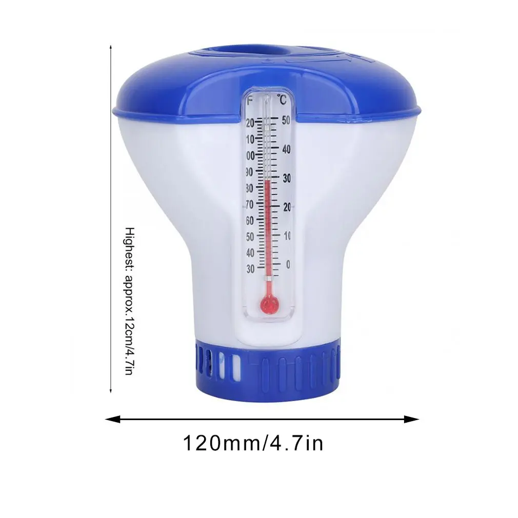 Atie Poolsupplytown Floating Mini Small Chlorine And Bromine Tabs Dispenser With Built-in Floating Thermometer For Pool