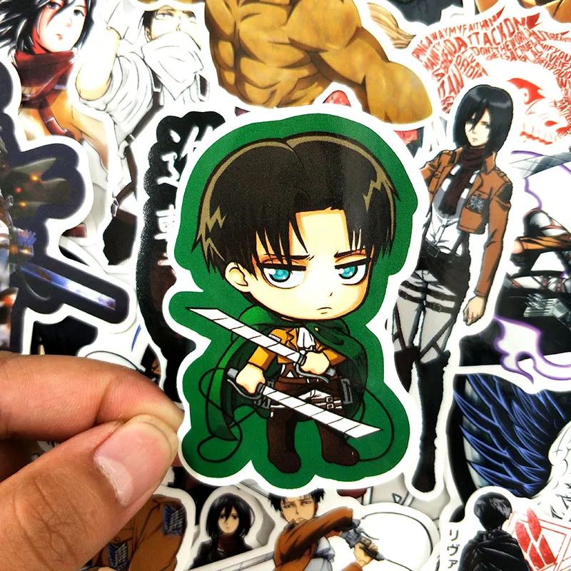 42 шт./компл. Attack On Titan наклейки граффити наклейки серии для DIY багаж чемодан ноутбук мотоцикл автомобиль Pegatinas