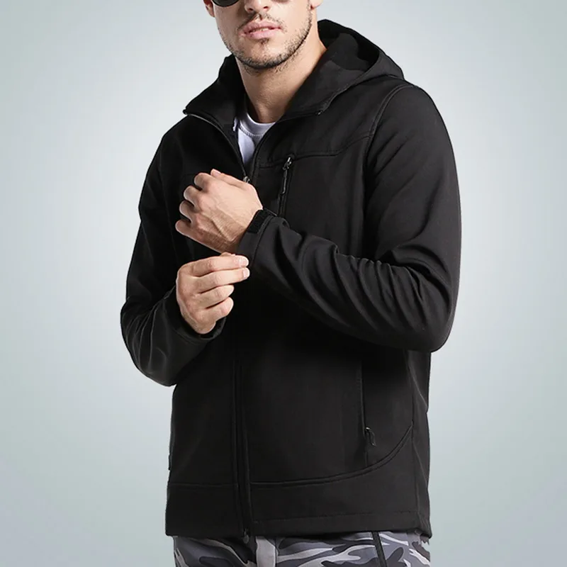 Shujin Men's Waterproof Jacket Softshell Windproof Lightweight Hooded Outdoor Sportswear Customized Mountaineering | Мужская одежда