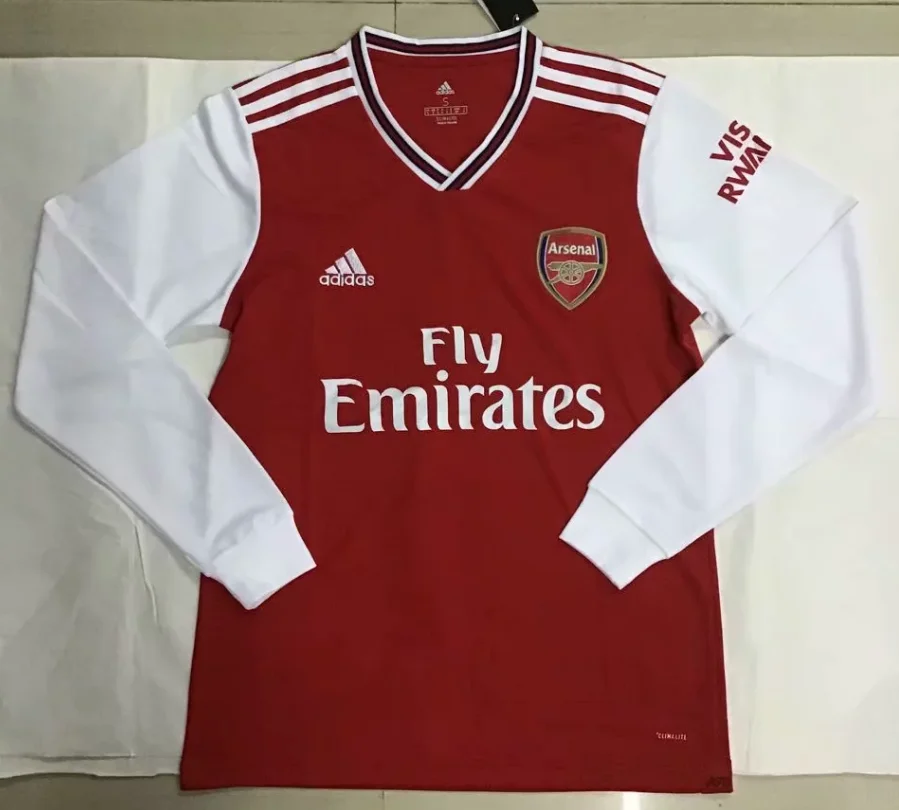 Футбольная рубашка с длинным рукавом,, Arsenal, 19/20 OZIL, домашняя красная футбольная майка, желтая, LACAZETTE AUBAMEYANG RAMSEY, футбольная рубашка - Цвет: shirt