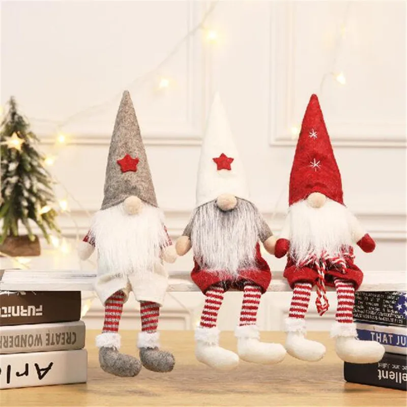Новинка DIY милая игрушка без лица усы Длинная с капюшоном кукла Рождественская вечеринка украшение дома елка Новогодний подарок