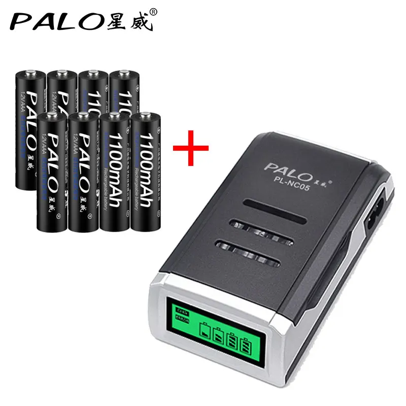 Интеллектуальное зарядное устройство PALO C905W с 4 слотами для Ni CD MH батарей AA/AAA ЖК