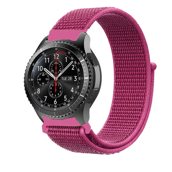 Galaxy watch 46 мм ремешок для samsung gear S3 Frontier 42 мм active 2 huawei watch gt ремешок amazfit bip нейлон 22 мм ремешок для часов 44 40 - Цвет ремешка: Dragon Fruit 40