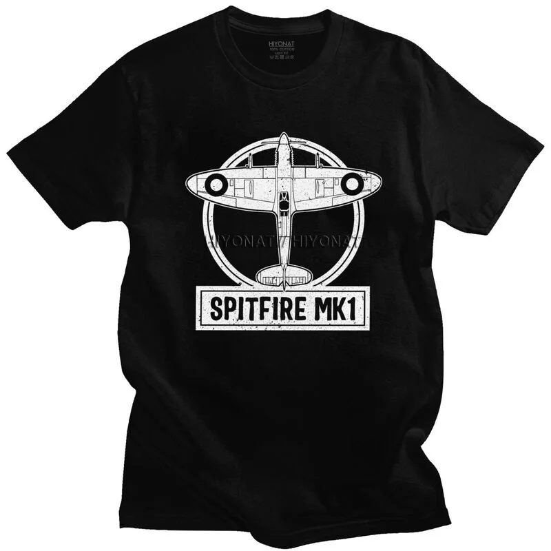Spitfire Mk.1 RAF Великобритании Футболка мужская футболка с короткими рукавами из