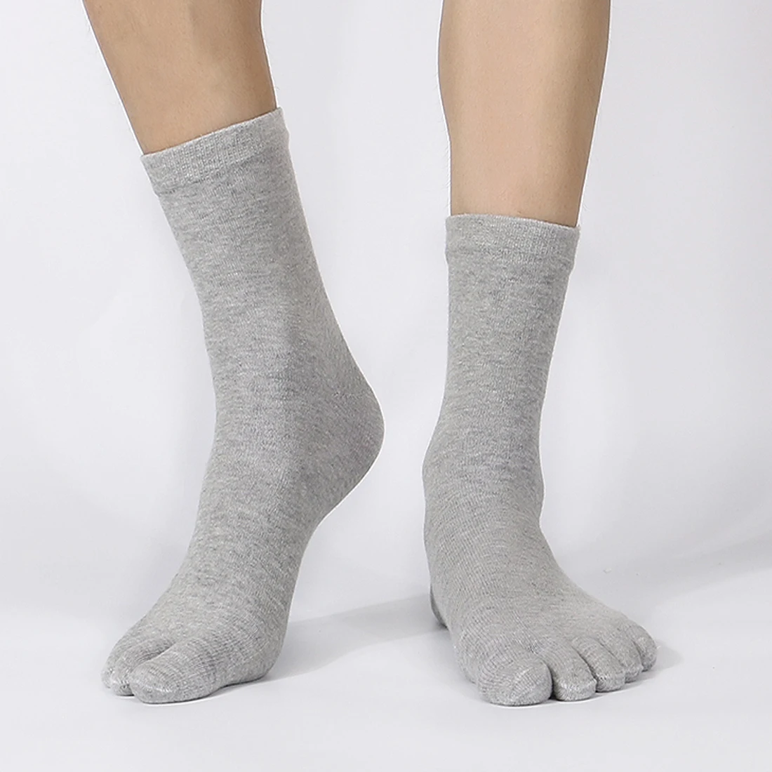 Toe Socks Men and Women Five Fingers Socks Breathable Cotton Socks Sports Running Solid Color Black White Grey Blue Coffee khaki