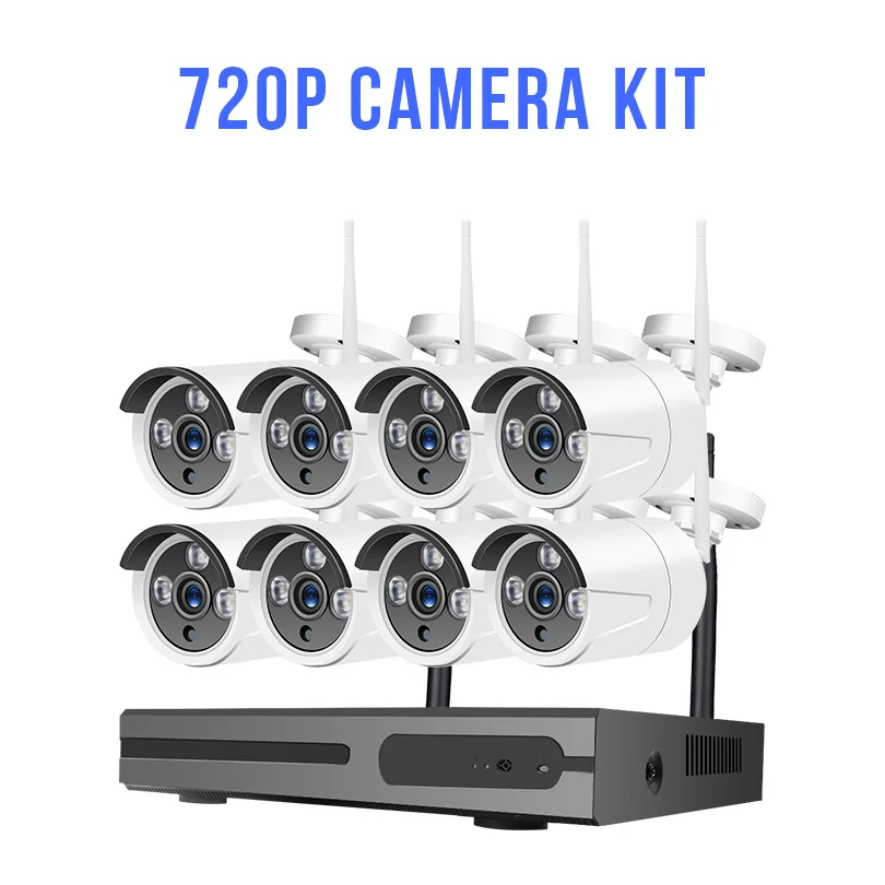 Фиолетовый Wheezan CCTV система безопасности камеры Беспроводной NVR комплект 1080P 8CH домашний HDD видеонаблюдение wifi Открытый комплект ip-камер водонепроницаемый - Цвет: Фиолетовый