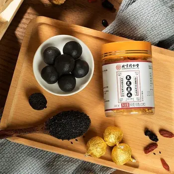 

Black Sesame with Natural Honey Balls Handmade China Traditional Nourishing Organic Health Food for Beauty Good Taste