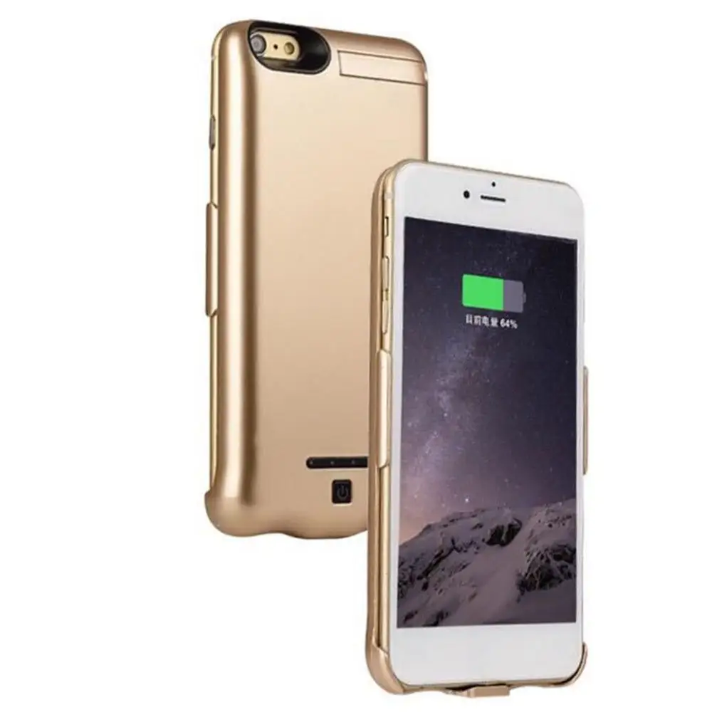 10000 мАч зарядное устройство чехол для iphone 6 7 8 plus 5,5 дюймов ультра тонкий мобильный защитный чехол на заднюю панель телефона аккумулятор внешний аккумулятор - Цвет: yellow I6 I7 I8 plus