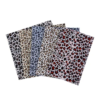 

5Pcs 48*48cm 100% Cotton Fabric Leopard Patch Clothing For Sewing Cloth Patchwork Needlework DIY Handmade Material