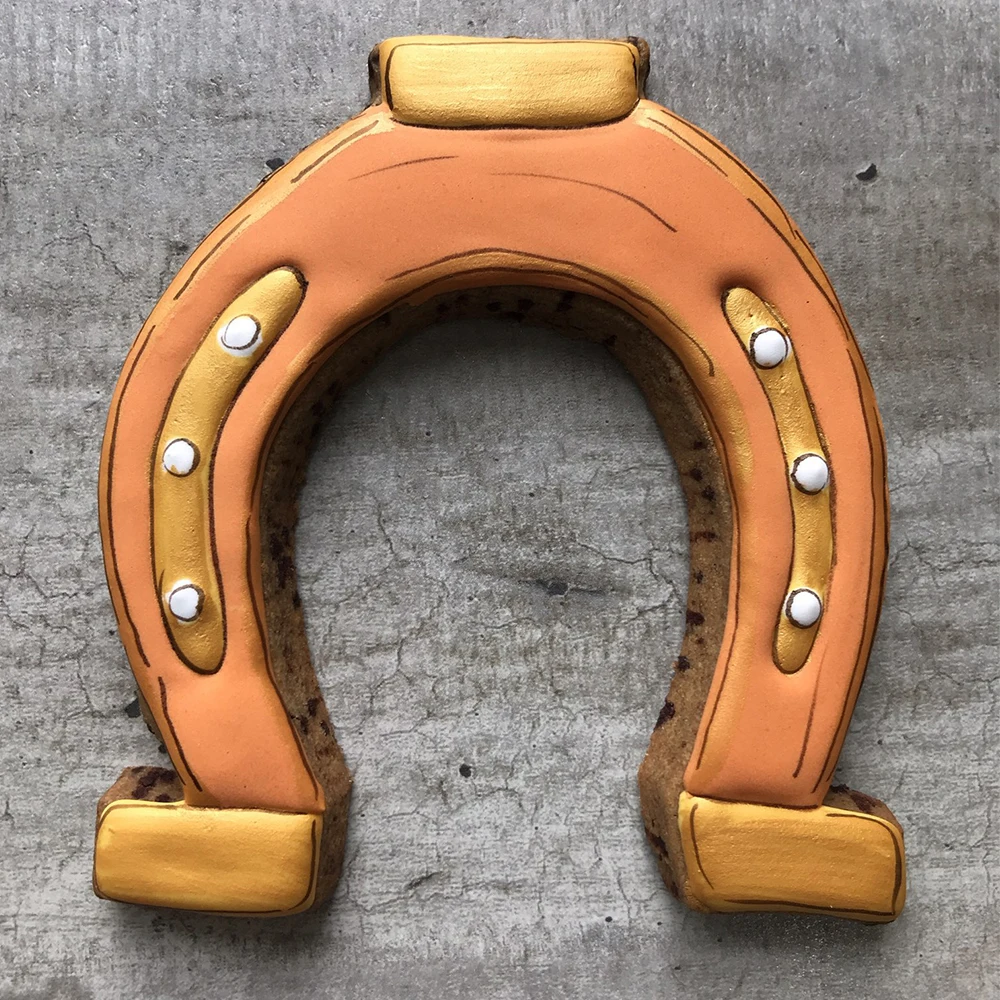 KENIAO Horseshoe Cookie Cutter-11.5 x 11 CM-St. Patrick's Day Biscuit Fondant Bread Sandwich Mold Stainless Steel