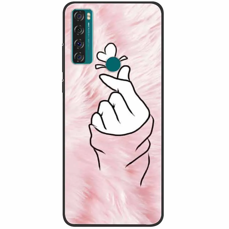 phone dry bag For TCL 20 SE Case Shockproof Soft Silicone Marble Phone Cover for TCL 20 SE Case 20se TPU Funda Painted Cartoon 6.82 inch Capa best waterproof phone pouch Cases & Covers