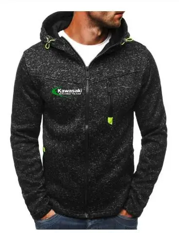 Осень-зима Мотокросс толстовки для kawasaki Мотоцикл пуловер с рыцарем пальто свитера повседневные Пиджаки