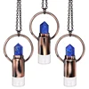 KFT 2ML Glass Bottle Natural Crystal Quartz Roll On Perfume Bottle Pendant Necklace Quartz Crystal Essential Oil Roller Bottle 5