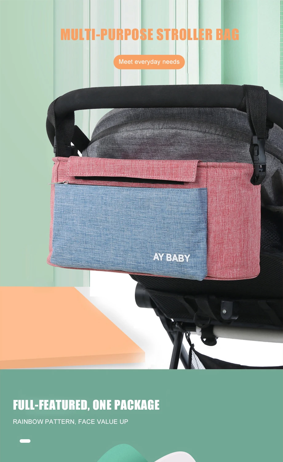Snailhouse модная сумка для подгузников для мам, сумка для детских колясок, дизайнерская сумка для кормления, сумка для ухода за ребенком, подвесная сумка для коляски