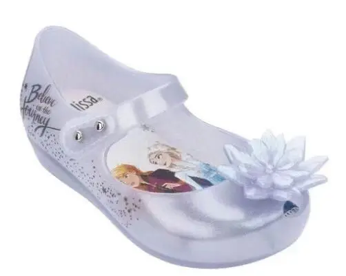 little Pearl color Mini Melissa Ultragirl оригинальные девичьи желеобразные сандалии с узлом-бабочкой детские сандалии детская пляжная обувь Нескользящая Meliss SH19111 - Цвет: little Pearl color