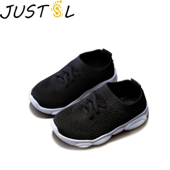 

JUSTSL Spring Autumn Children Elastic Socks Shoes Boys Girls Sports Shoes Fashion Sneakers Kids Knitted Shoes Size 21-30