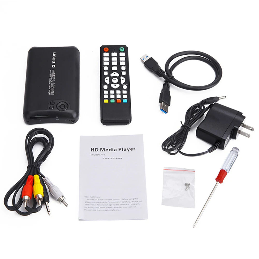 

U Disk HDMI AV Output Video Media Player Support MKV Music Portable 1080P USB3.0 SATA H.264 Full HD Mini Autoplay 2.5inch HDD