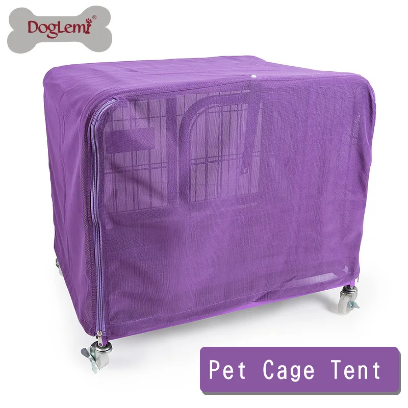 

Dog Cage Cover Pet Cage Overclothes Punched Sheet Mosquito Net Kennel Anti Mosquito Cover (Excluded Cage)