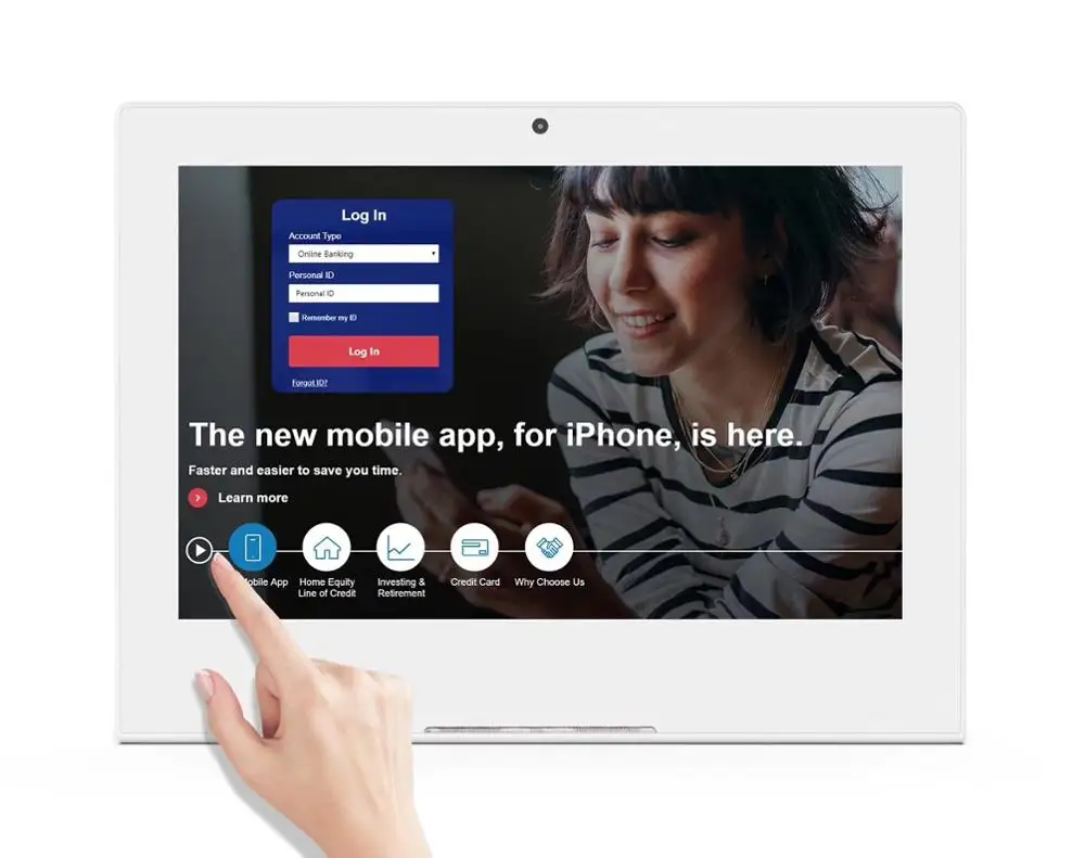 

10.1 inch NFC 4G POE 232 RJ45 wifi Access control face or fingerprint recognition visitors registration tablet device