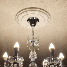 PU Decorative Ceiling Rose Chandelier Ceiling Plate Rosette Pendant Light Base Decor Panel Polyurethane Medallion 5