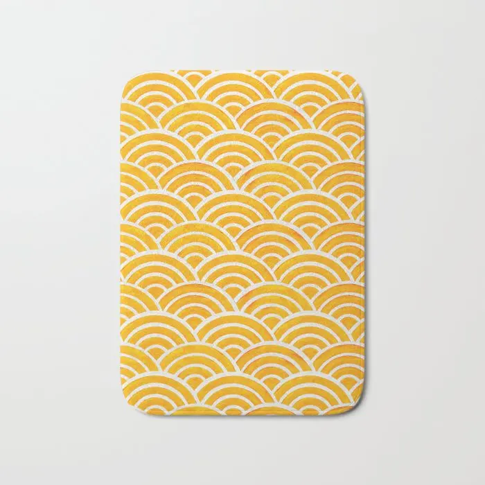 

Коврик для входной двери с волнистым сегaiha, японский коврик для прихожей, кухни, гостиной, ванной комнаты, противоскользящий